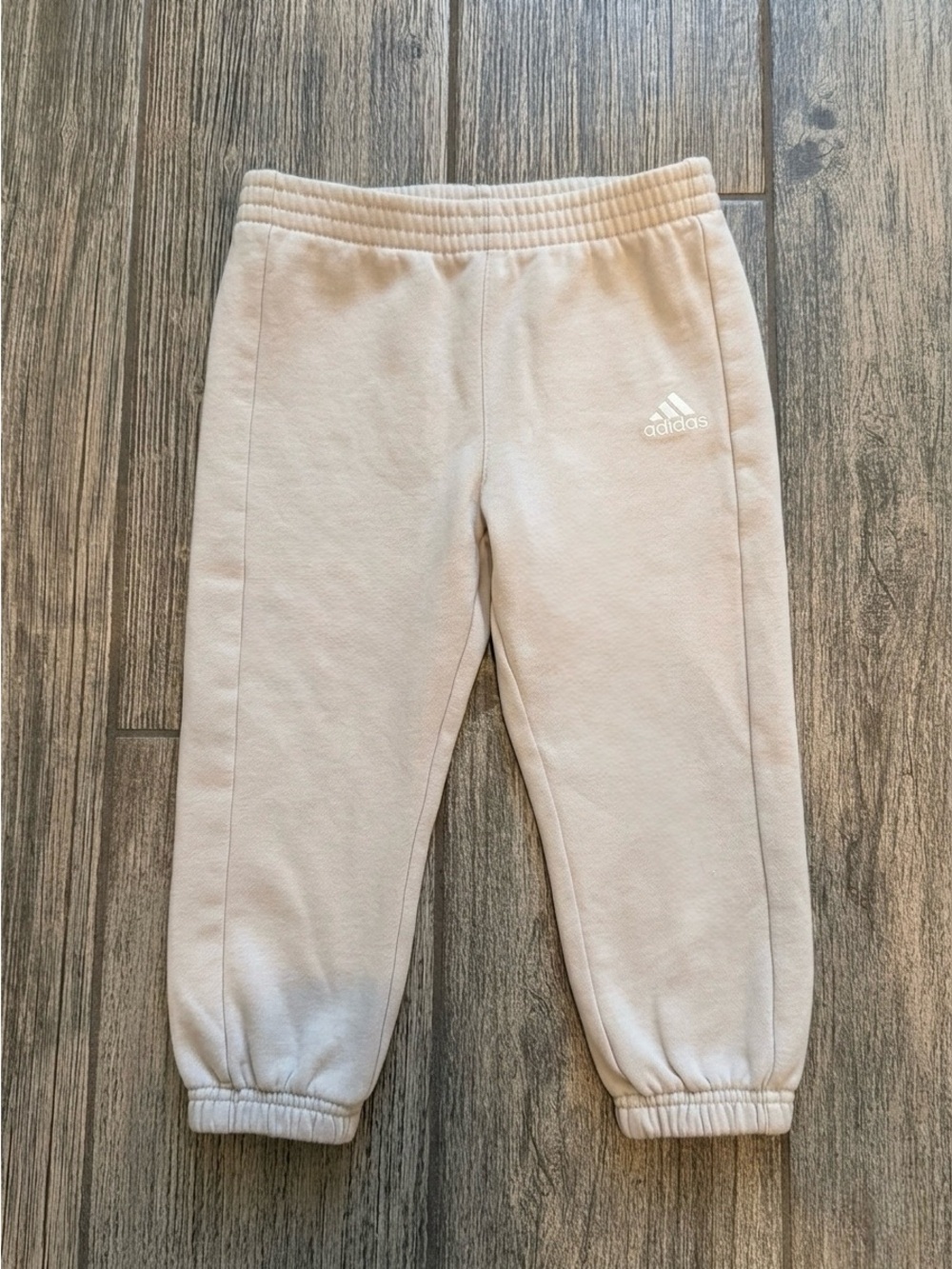 adidas Toddler Fleece Joggers 3T Beige/Cream